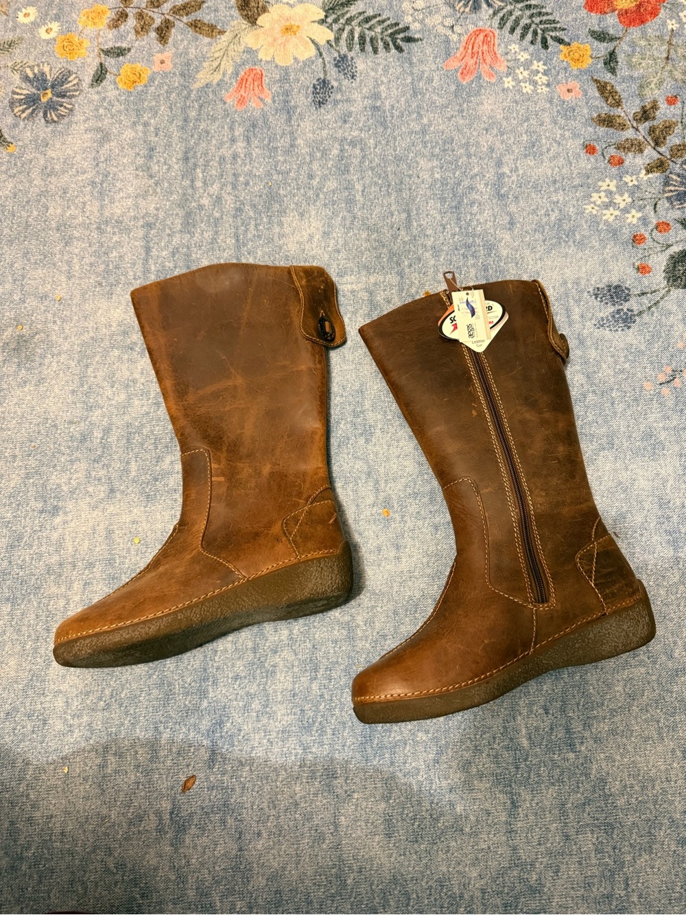 Brown Tall Leather Boots - Comfortable Everyday Wear